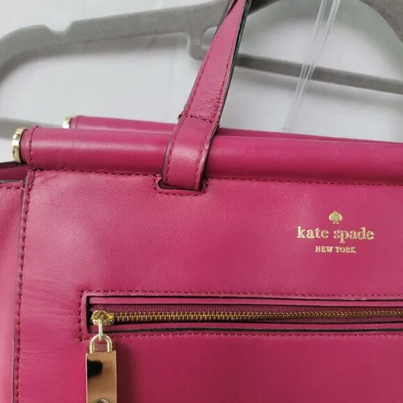 Kate Spade Small Cherise Top Handle Royal Place Pink Satchel Shoulder Crossbody - Picture 8 of 12